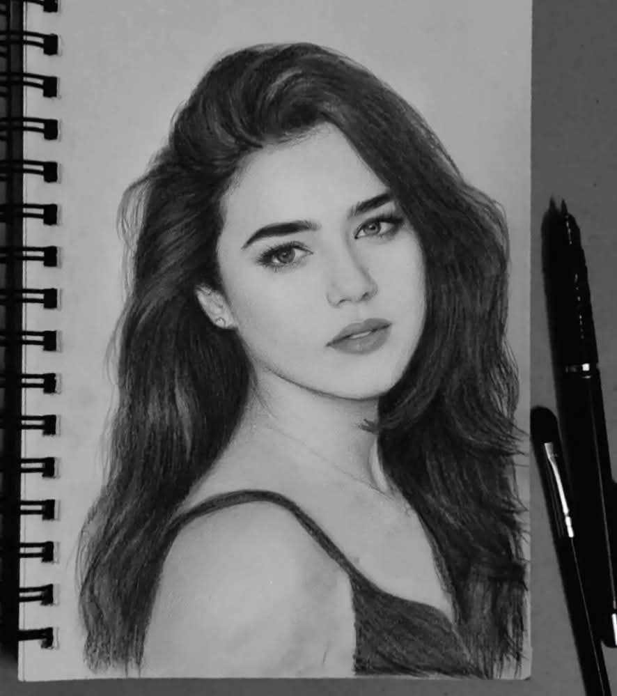 Finished Handcrafted Charcoal Portrait