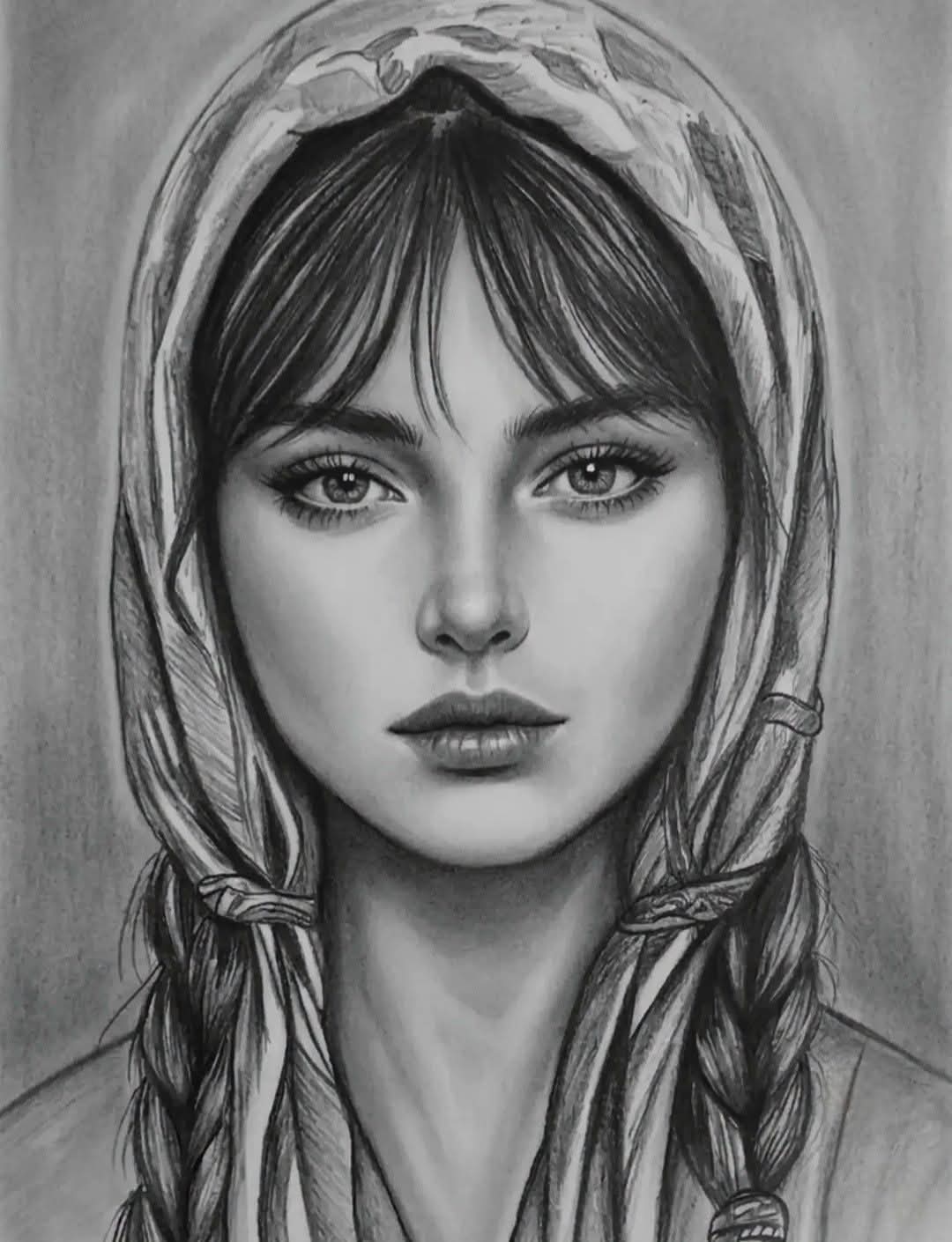 Braided Hair & Headscarf Study