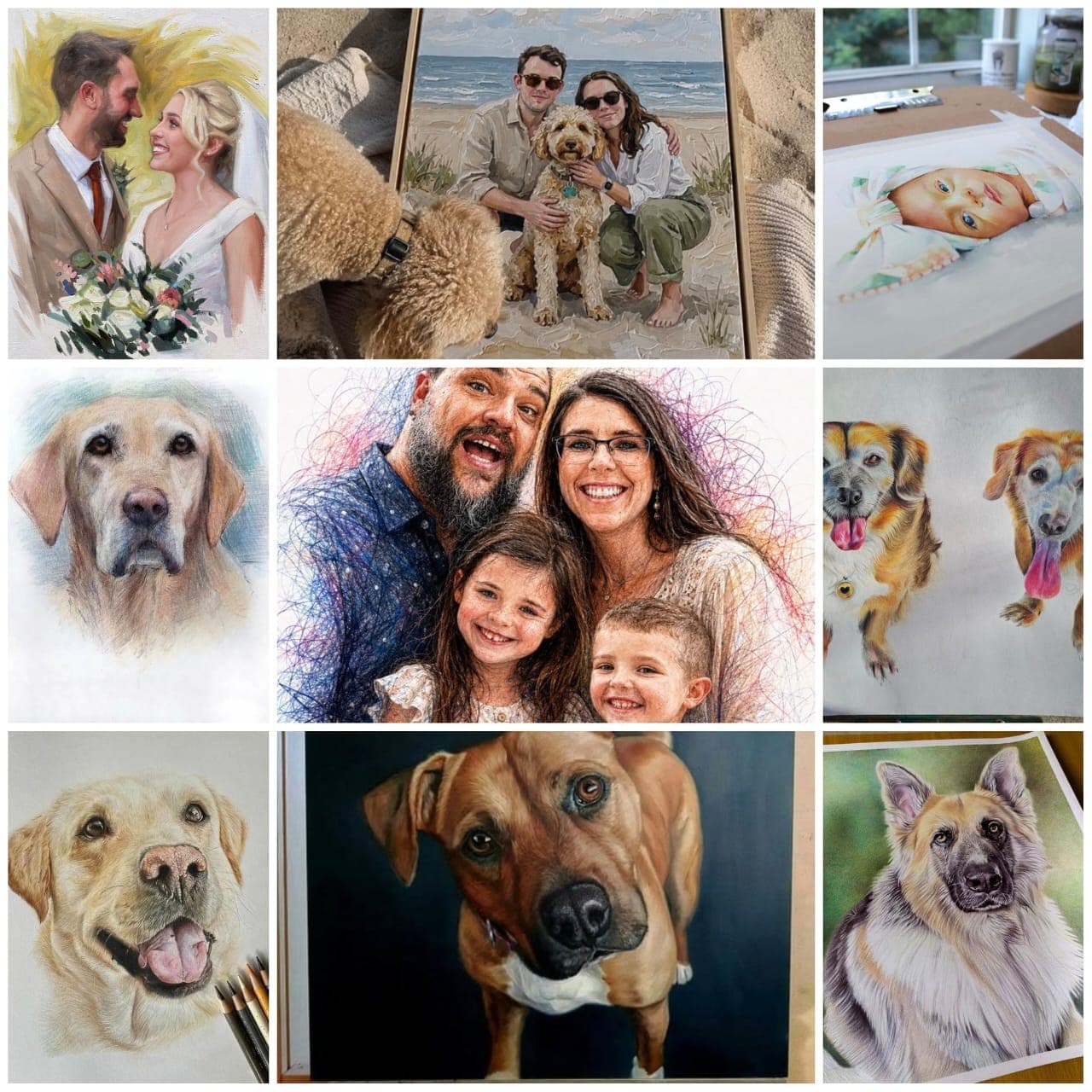 Custom Commissions Variety Grid
